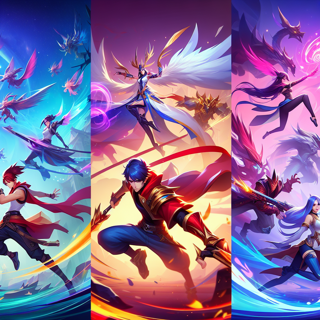 Tren desain poster legenda seluler yang menawan gamer